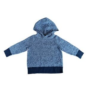 Toddler 2T Gray and Blue Knit Hooded Sweater Old Navy